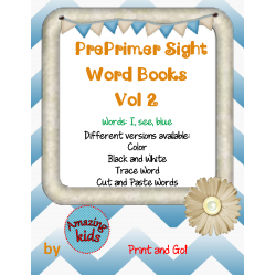 Preprimer Sight Word Books Vol 2